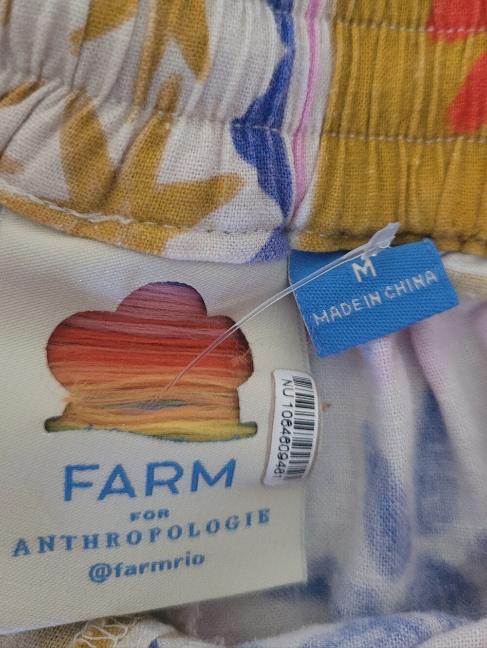 Farm Rio Linen Printed Colorful Shorts - Picture 5 of 6